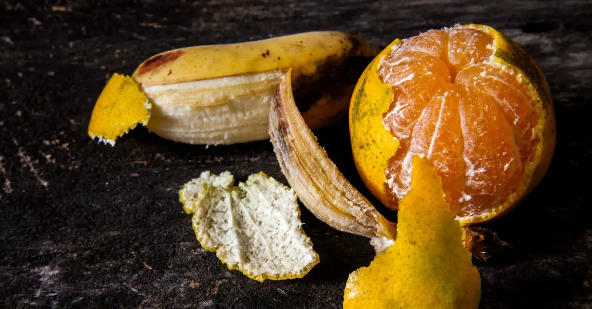 use orange and banana peels to repel ants and aphids in your garden