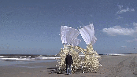 wind-powered kinetic sculptures