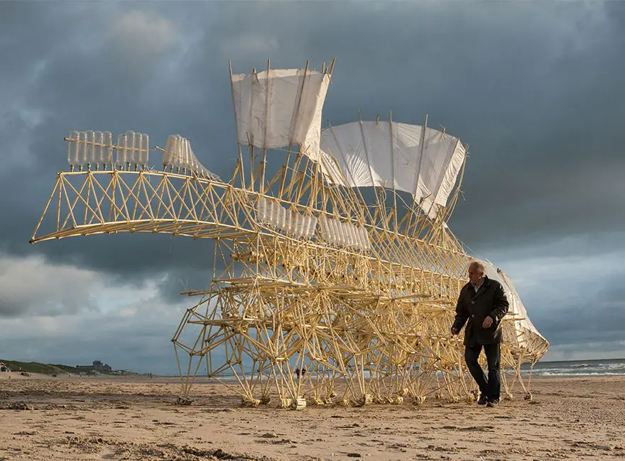 wind-powered kinetic sculptures