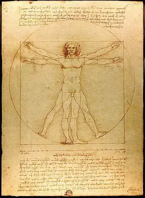 Da Vinci's Vetruvian Man is Based on Divine Proportion.
