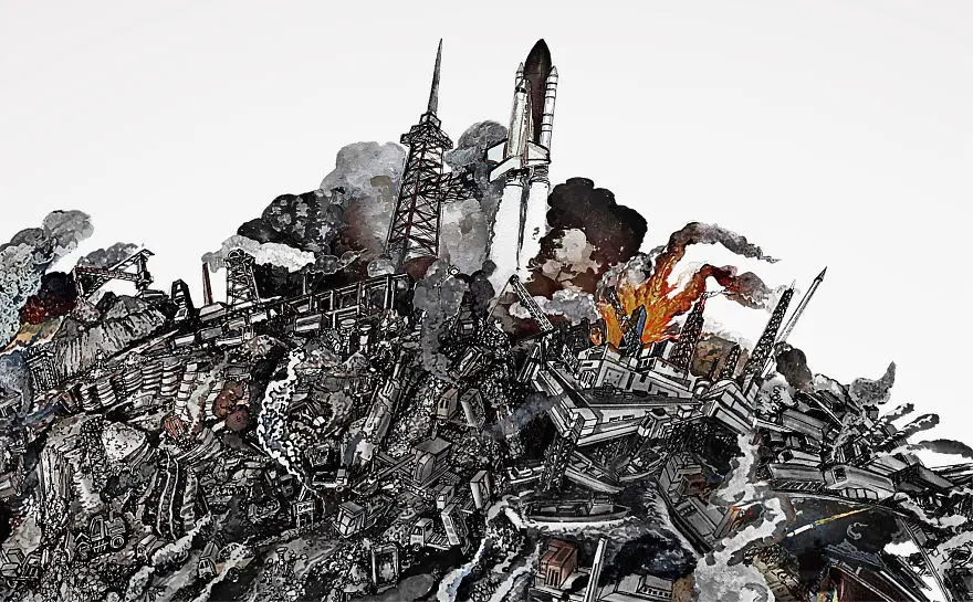 Incredibly Detailed Drawings air pollution