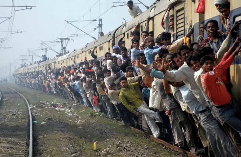 Overcrowded Railway