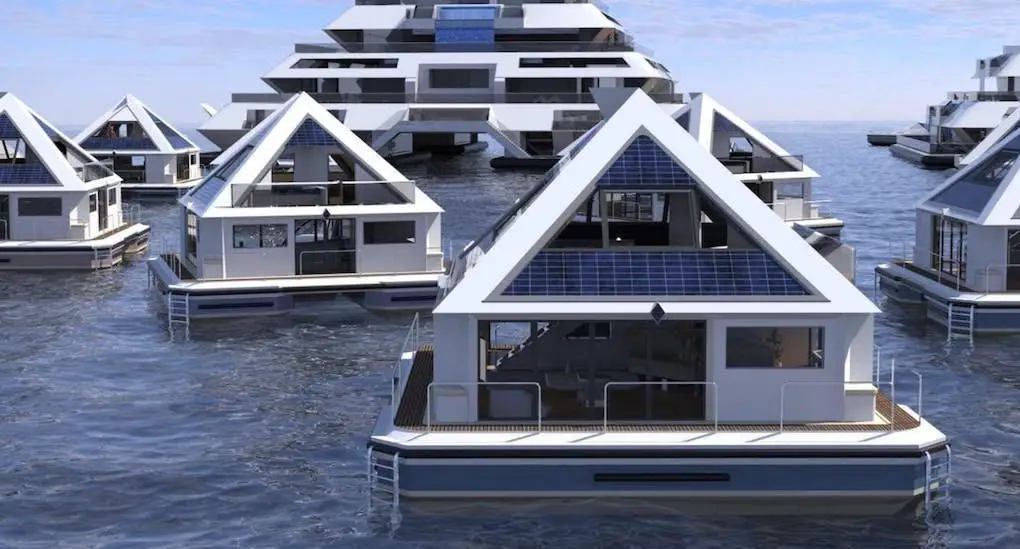 Floating Pyramid City Generates 100% of Its Own Food, Water and Electricity Amanda Froelich  Floating-Pyramid-Community-Pierpaolo-Lazzarini-12