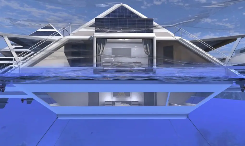 Floating Pyramid City Generates 100% of Its Own Food, Water and Electricity Amanda Froelich  Floating-Pyramid-Community-Pierpaolo-Lazzarini-4