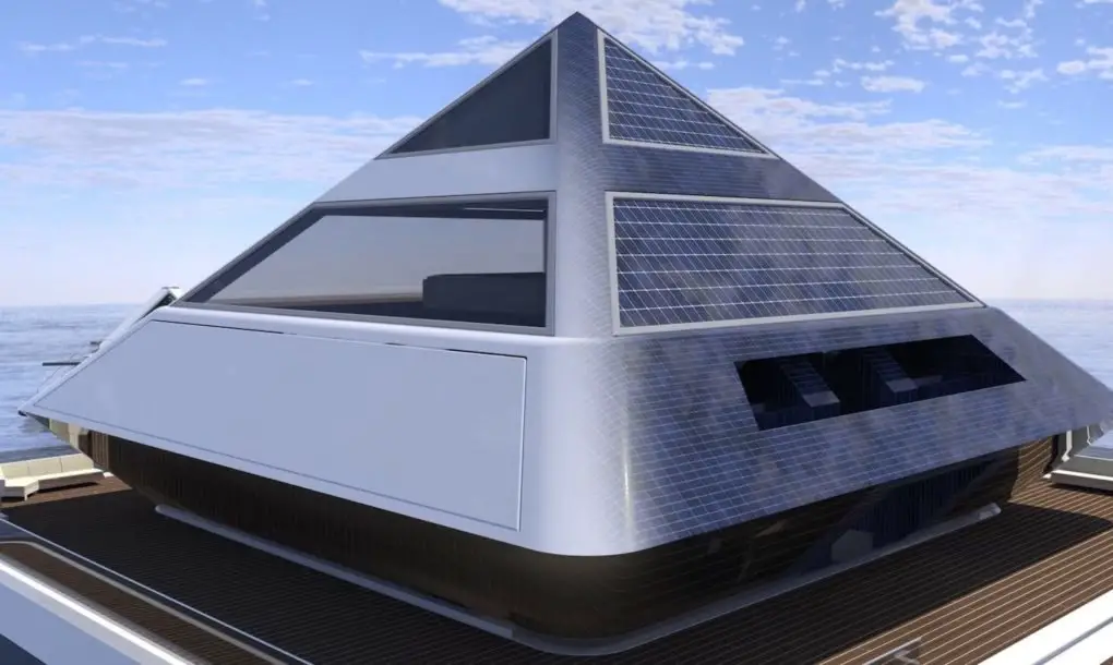 Floating Pyramid City Generates 100% of Its Own Food, Water and Electricity Amanda Froelich  Floating-Pyramid-Community-Pierpaolo-Lazzarini-7