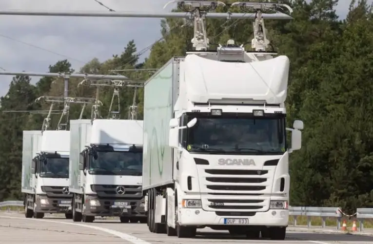 Germany Cables Highway Power Electric Trucks