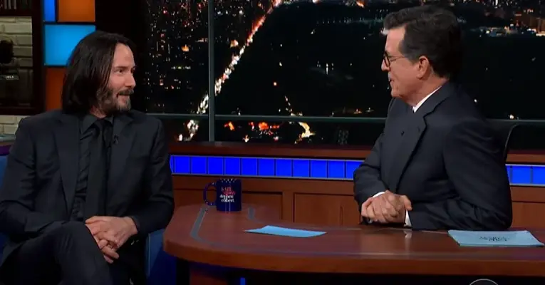 Keanu Reeves Stephen Colbert