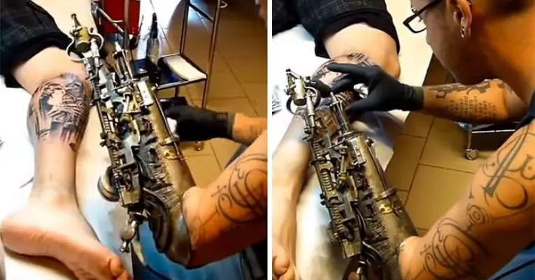 After Losing His Arm, Tattoo Artist Gets World’s First Tattoo Gun Prosthetic