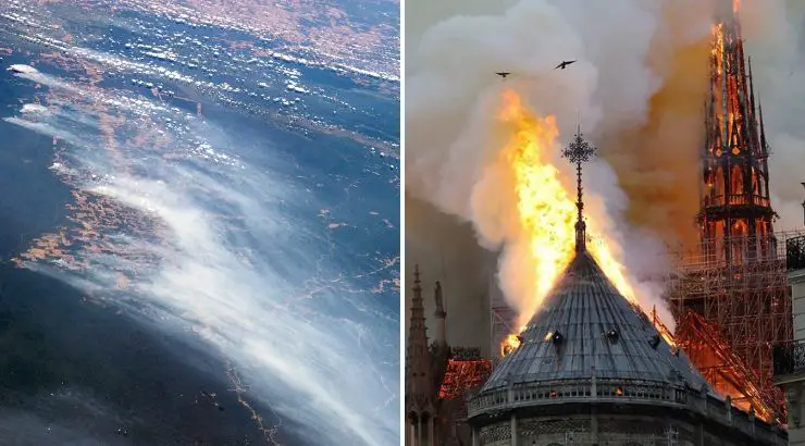 Amazon Rainforest Burns Notre Dame Fire