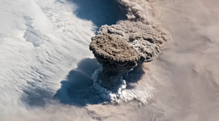 ISS Crew Photo Volcanic Eruption