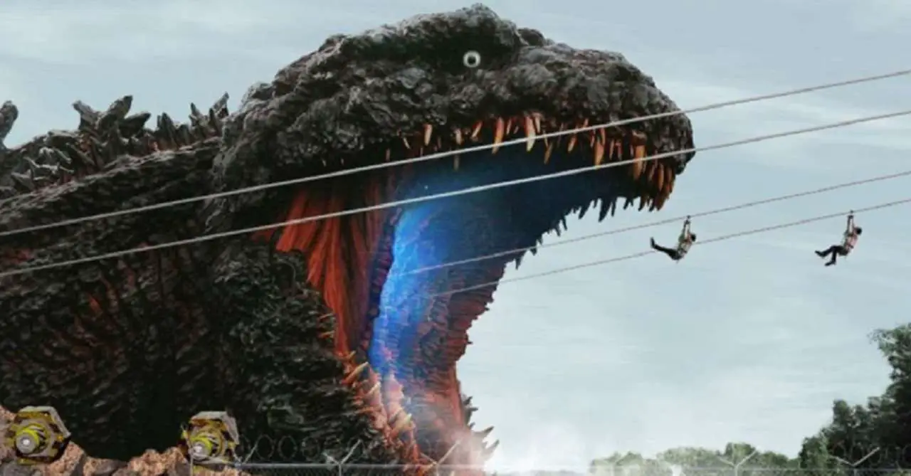 Japan Opens Life Sized Godzilla Park Where You Can Zip Line Into The King Of The Monster S Mouth