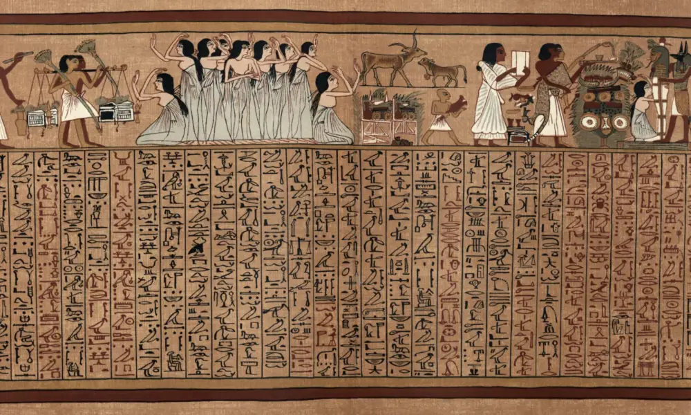 Книга мертвых страна. Египетская книга мёртвых Манускрипт Осирис. Папирус с Тутанхамоном в рамке со стеклом 14х18.
